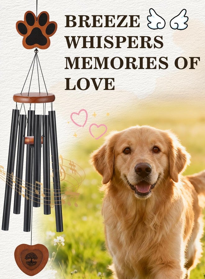 Alphatool Dog Memorial Wind Chimes Gifts with Photo Frame - 32in Sympathy Gift for Loss of Dog, Pet Memorial Gifts for Dogs Passing Away Bereavement - Image 3